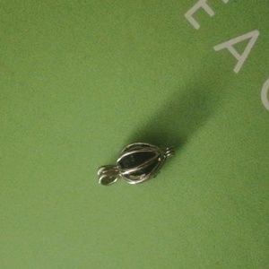 Genuine titanic coal sterling silver pendant